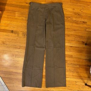 Ben Sherman Mens Brown Pinstripe Trousers Pant 32L